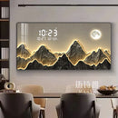 Axyaa Light Luxury Wall Clock with Digital Display and Silent Perpetual Calendar