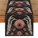 Axyaa Halloween Table Runner Farmhouse Decor Holiday Party Branches Flowers Leaves