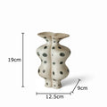 Axyaa Black Spots Ceramic Vase Retro Plant Pot Aesthetic Room Decor