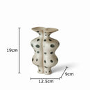Axyaa Black Spots Ceramic Vase Retro Plant Pot Aesthetic Room Decor
