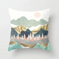 Axyaa Mint Green Geometric Animal Print Pillowcase for Home and Office Decor