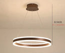 Axyaa Nordic Ring LED Chandelier for Dining Living Room Kitchen Island Pendant Lamp
