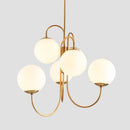 Axyaa Modern Glass Balls Chandelier for Home Living Room Dining Pendant Light