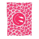 Axyaa Preppy Pink Leopard Print Blanket: Luxe Aesthetic Comforter
