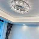 Axyaa Modern Crystal Glass Round Ceiling Chandelier for Living Room Bedroom.