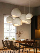 Axyaa Nordic White Pendant Chandelier for Living Room Bedroom Dining Kitchen Island