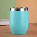 Axyaa Stainless Steel Thermos Bottle, 12oz Eggshell Cup for Travel, Office, School