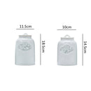 Axya Embossed Flower Tea Pot & Sealed Storage Jars - Kitchen Container & Coffee Can