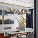 Axyaa Crystal Chandelier Pendant Lamp for Living and Dining Room Lighting