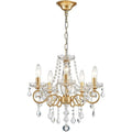 Axyaa Gold Crystal Chandelier for Living Room