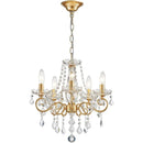 Axyaa Gold Crystal Chandelier for Living Room