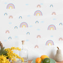 Boho Rainbow Hearts Stars Wall Decals for Kids Room by Axyaa