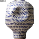 Axyaa High Footed Ceramic Vase for Art Flowers, Hydroponics, and Dried Floral Arrangements
