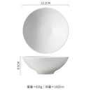 Axyaa Frosted Ceramic Hammer Patterned Serving Bowl for Salad, Ramen, Soup, Pasta
