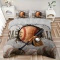 Axyaa Fashion Sports Alphabet Digital Print Quilt Cover Set