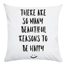 Axyaa Beauty Life Place Love Polyester Cushion Cover Decorative Pillow Case