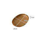 Axyaa Oval Bamboo Storage Basket - Hotel Quality Fruit Basket & Bun Holder
