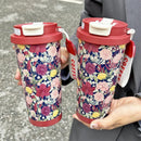 Axyaa Double Drinking Thermal Water Bottle, 500ML Stainless Steel Insulated Mug