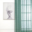 Axyaa Solid Blue Green Sheer Curtain for Stylish Living Room Decor