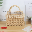 Axyaa Willow Rattan Storage Basket: Sturdy Woven Flower Arrangement Durable Wicker Basket