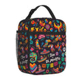 Axyaa Day of The Dead Insulated Lunch Bag - Portable Thermal Lunch Tote