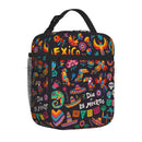 Axyaa Day of The Dead Insulated Lunch Bag - Portable Thermal Lunch Tote