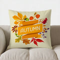 Axyaa Fall Leaves Decorative Pillow Cover for Sofa, Bedroom, Car