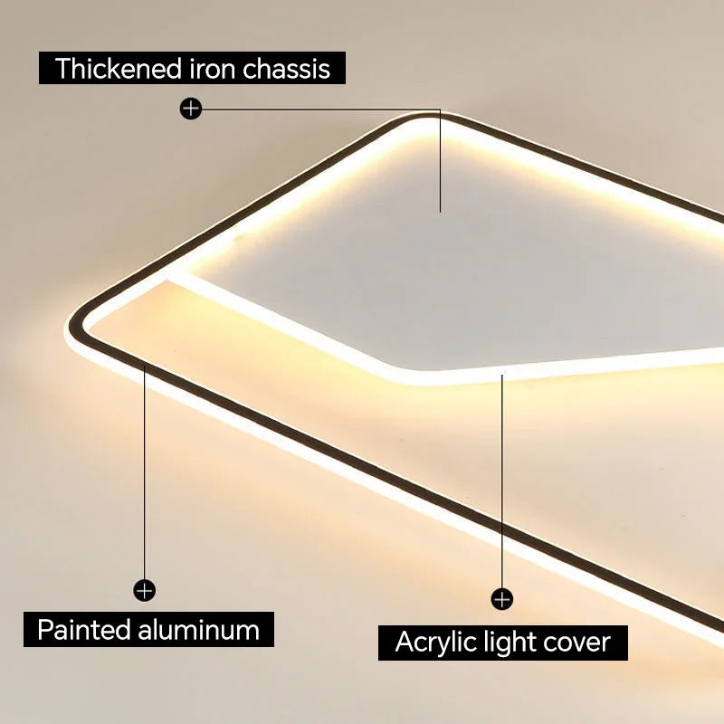 Axya Modern LED Ceiling Light for Living Room, Dining, Bedroom - Home Decor Chandelier