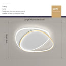 Axyaa Nordic Modern Bedroom LED Lamp: Simple, Ultra-thin, Art Interlaced Lines, Round Design