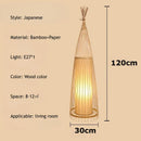 Axyaa Bamboo Woven Table Lamp: Nordic Design, LED Light for Home Decor