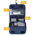 Axyaa Portable Waterproof Toiletry Washbag with Hanging Hook and Large Capacity