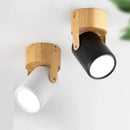 Axyaa Nordic Wooden 3 Head LED Track Light for Indoor Decor