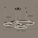 Axyaa Nordic Rings Pendant Light Fixture for Dining and Living Room Decor
