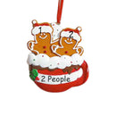 Axyaa Custom Family Gingerbread Christmas Ornament - Personalized Resin Decor