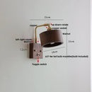 Axyaa Clear Glass LED Wall Lights with Modern Toggle Switch, Walnut Copper Stair Light