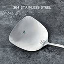 Axyaa Stainless Steel Turner with Wooden Handle - Kitchen Cooking Utensil
