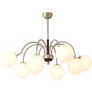 Axyaa Modern White Glass Globe Chandelier Flush Mount Pendant Light