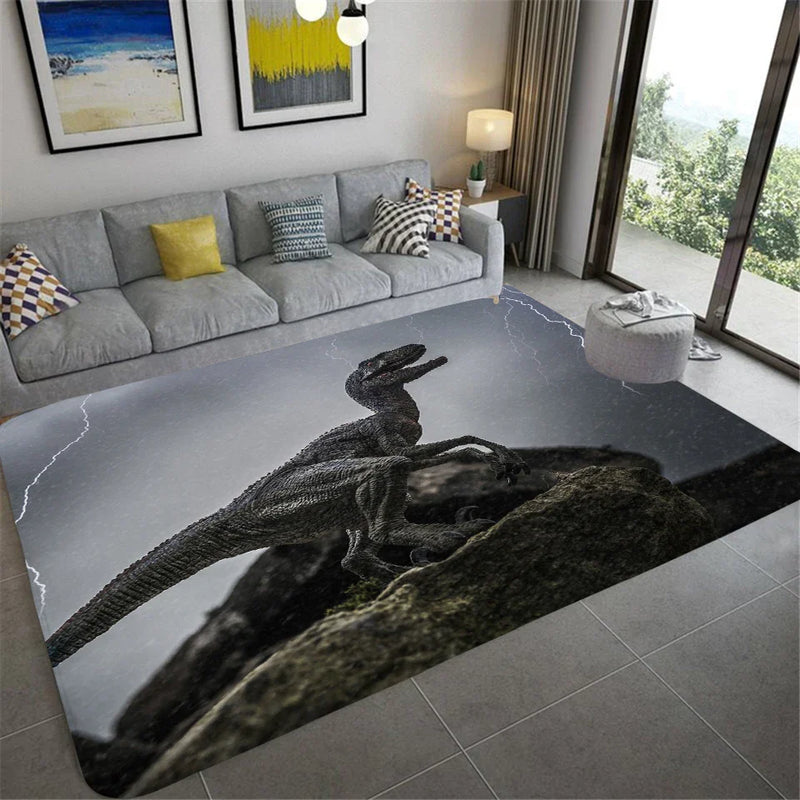 Axyaa Dinosaur Fossil 3D Floor Mat: Premium Design for Living Room & Children's Bedroom