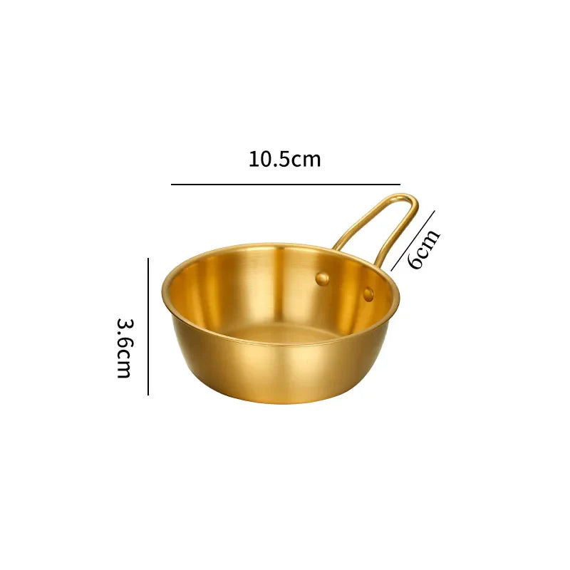 Axyaa Stainless Steel Golden Rice Wine Bowl Set - Seasoning Dishes Snack Cups