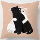 Axyaa Cat Print Square Pillowcase for Home Décor and Car Sofa, 45cm*45cm
