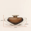 Axyaa Brown Glass Small Mouth Vase Home Decor Dried Flower Arrangement