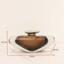 Axyaa Brown Glass Small Mouth Vase Home Decor Dried Flower Arrangement