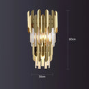 Axyaa Luxury Gold Crystal LED Wall Lamp for Elegant Home Lighting