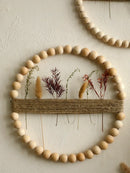 Axyaa Wooden Bead Jute Rope Wall Hanging for Rustic Farmhouse Decor