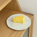 Axyaa Porcelain Dessert Plate Set - Vintage Western Style for Pastries, Steaks, and Pasta