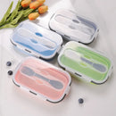 Axyaa Silicone Lunch Box Spoon Portable Bento Box 900ml Microwavable Adult Student