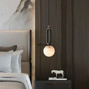 Axyaa Marble Pendant Light Modern Copper Chandelier for Living Room