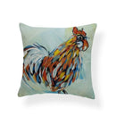 Axyaa Watercolor Rooster Pattern Pillowcase Home Decor Throw Cushion Cover