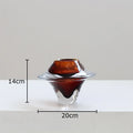 Axyaa Gyroscope Glass Vase: Modern Floral Desk Decoration and Hydroponics Flower Pot
