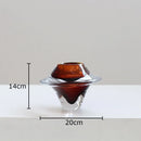 Axyaa Gyroscope Glass Vase: Modern Floral Desk Decoration and Hydroponics Flower Pot